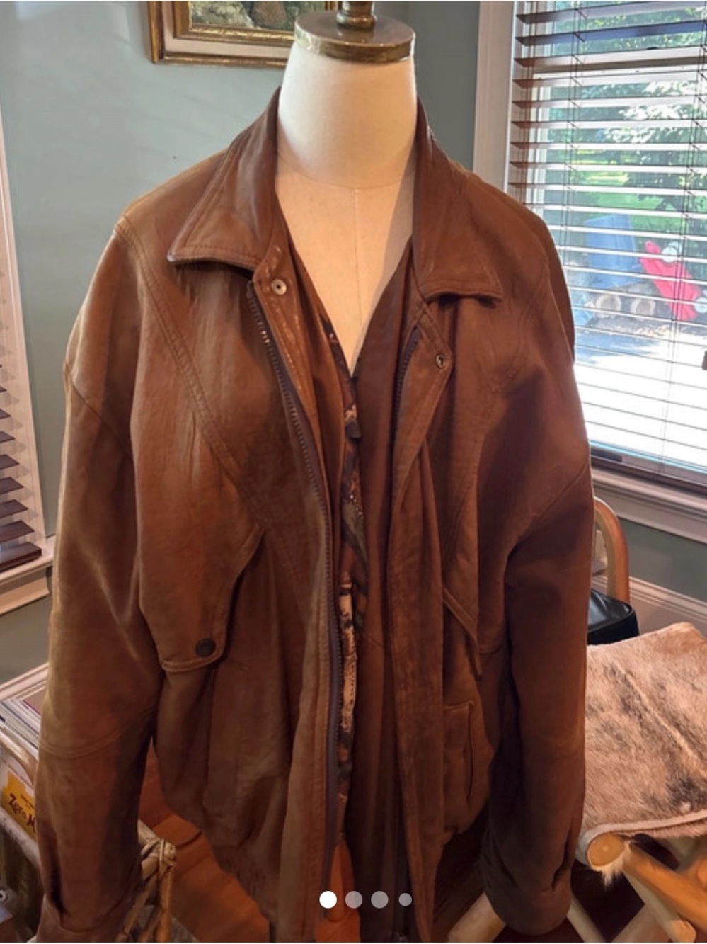 Vintage Oversized Mens XL Bomber Jacket Inspired by Top Gun